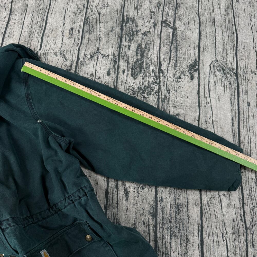 Vintage Carhartt Field Hunting Jacket Green USA Made Mens XL Bush Cape CW043 - Picture 12 of 13